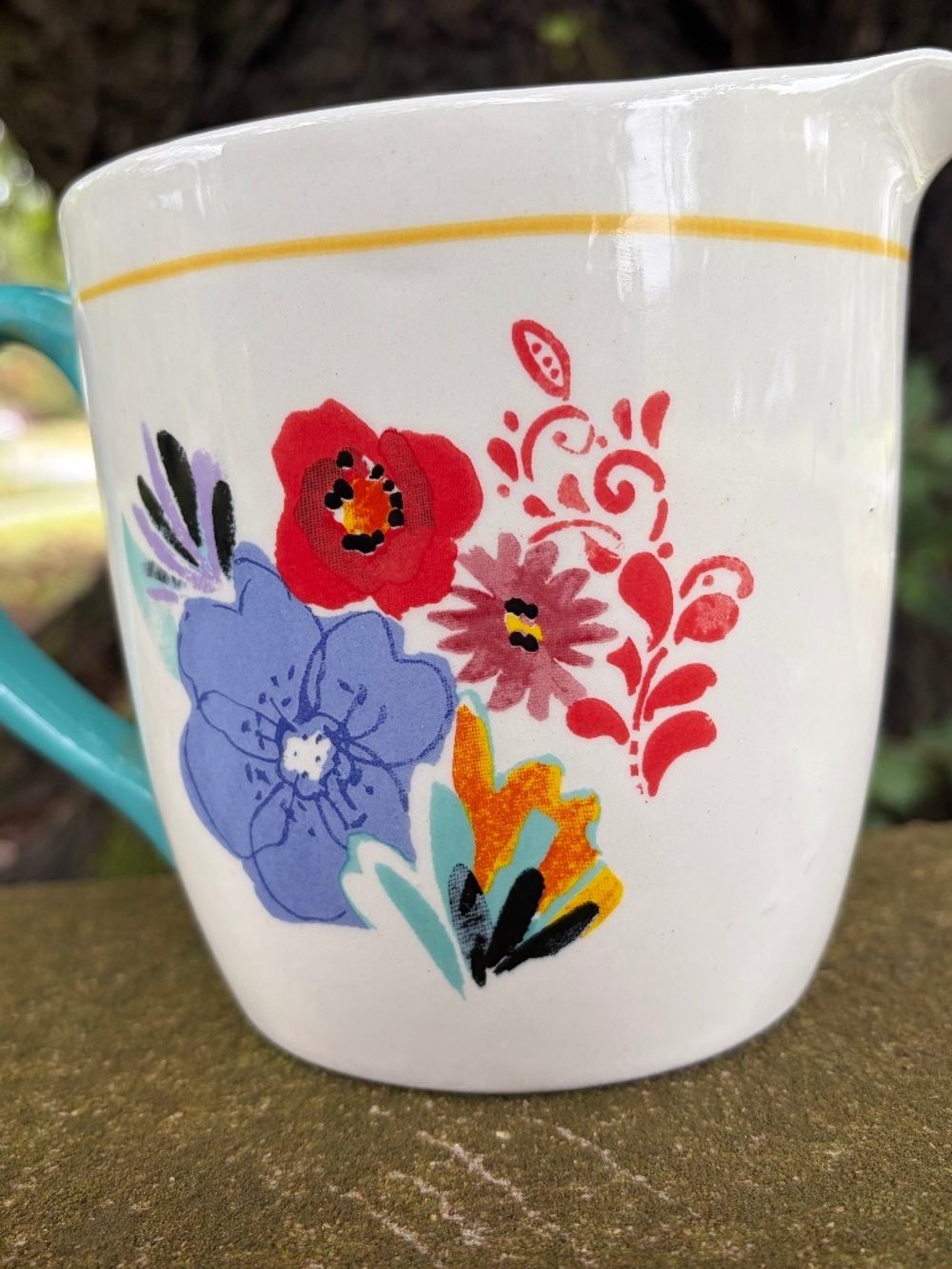 The Pioneer Woman Glass Floral Pitcher 4 Cup